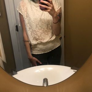 Off white Sleeveless Tank Top